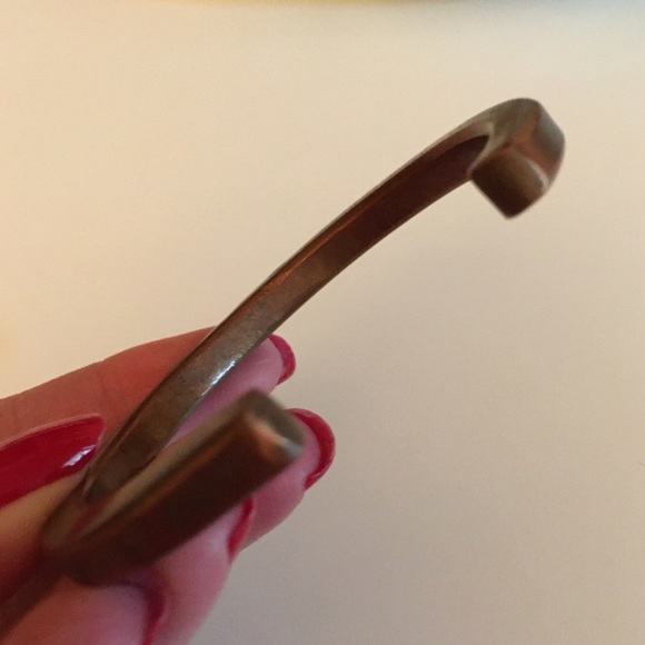 VTG BoHo Copper Cuff Bracelet with inlay MOP - Picture 10 of 12